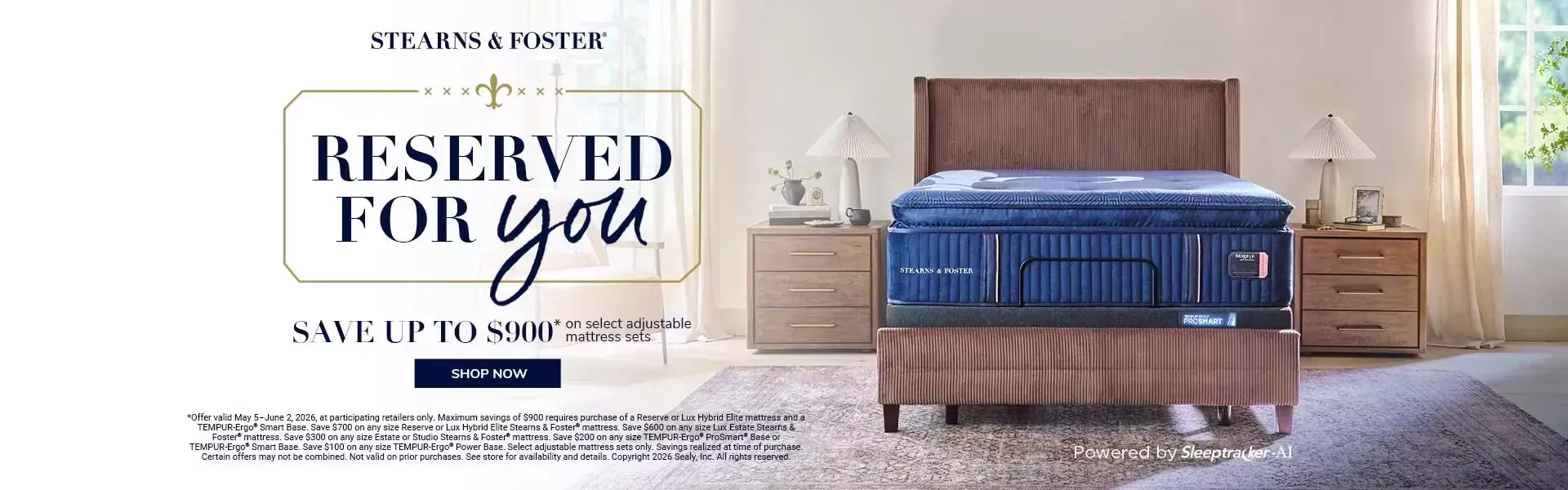 Stearns & Foster Memorial Day Sale